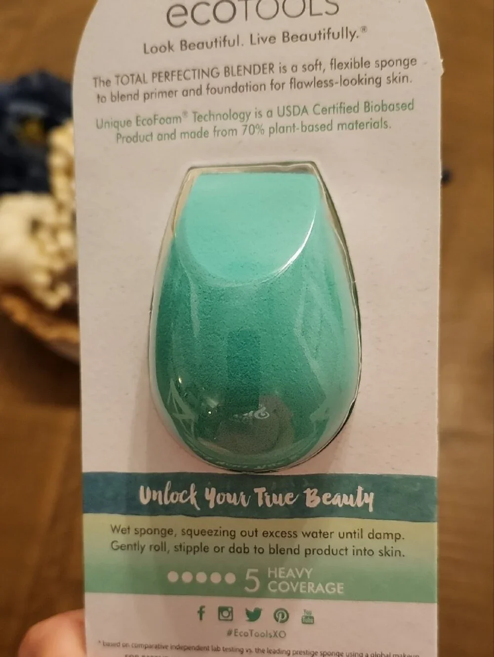 ecotools Teal Total Perfecting Blender Makeup Sponges (2 Pack)
